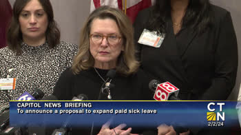 Click to Launch Capitol News Briefing with Senate President Looney and Labor Committee Co-Chairs Sen. Kushner and Rep. Sanchez on Connecticut's Paid Sick Leave Law